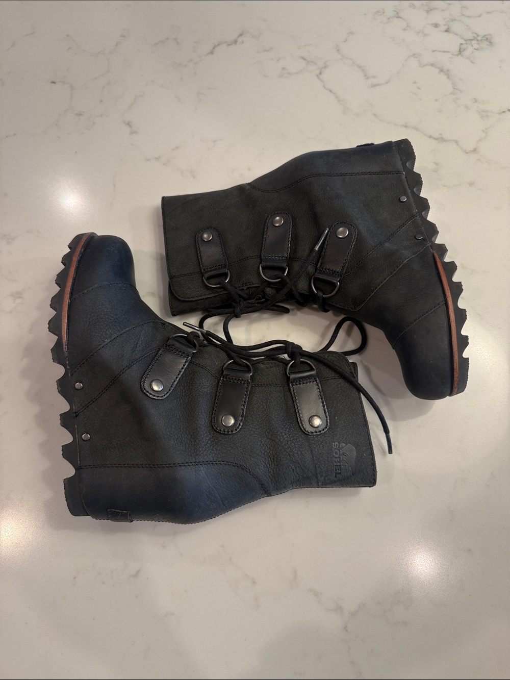 Sorel Joan of Artic Leather Wedge Boots - Picture 2 of 8